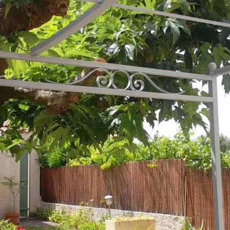 Réalisation d'une Pergola en fer forgé motif olivier à Ensues la redonne