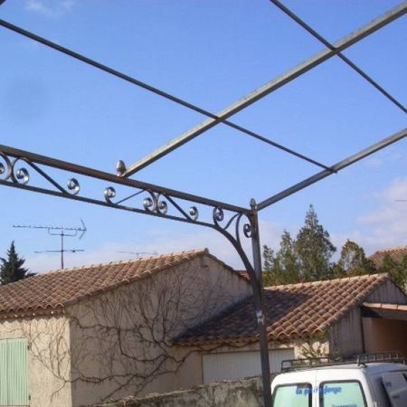 Réalisation d'une pergola sur mesure à Velaux motifs vignes